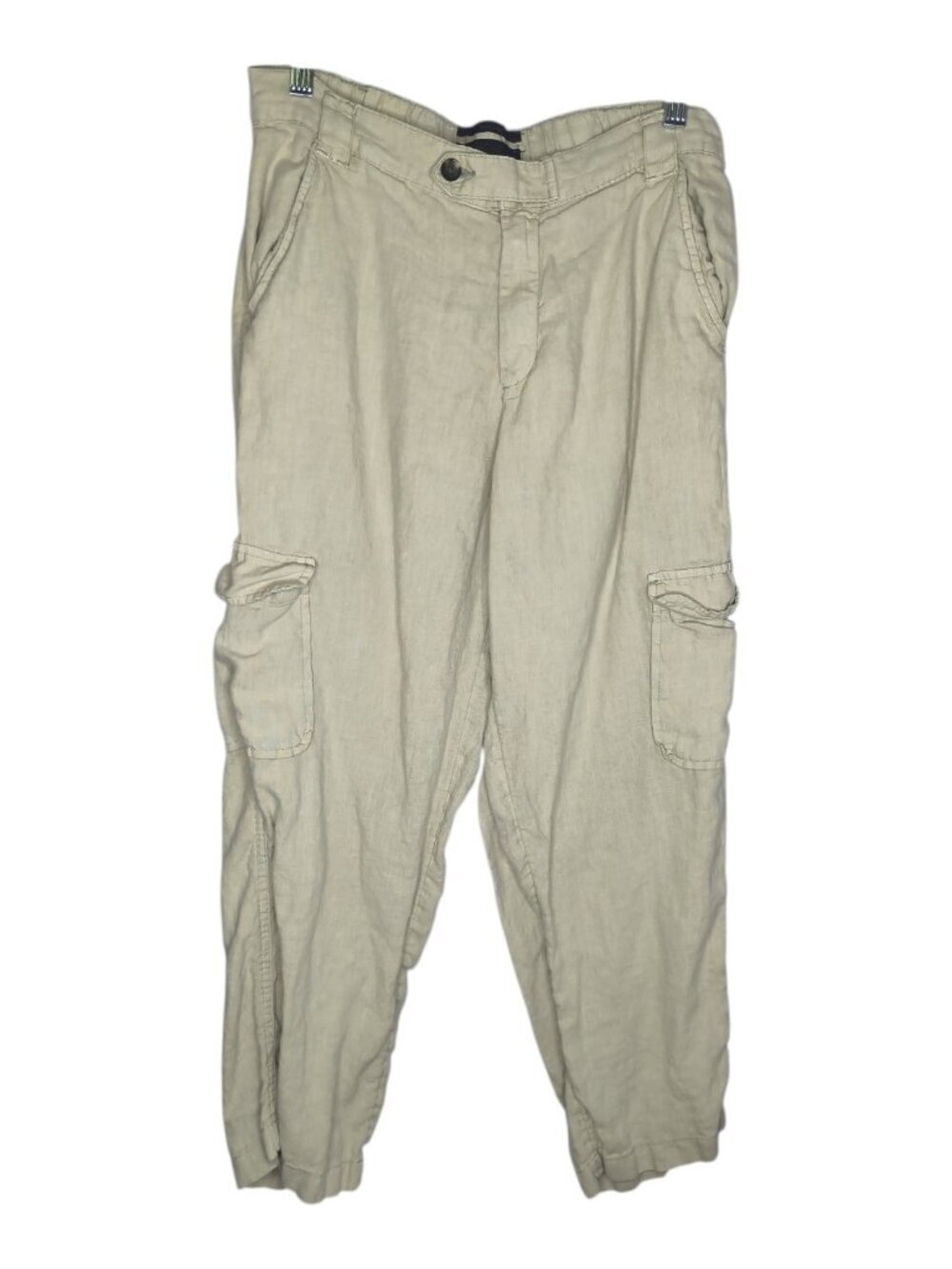 Rachel Rachel Roy Pants Womens Medium Beige Linen Cargo Beach Summer Lightweight